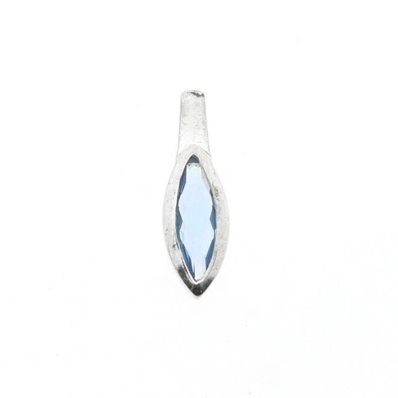 Image 1 of Silver pendant with light blue zirconia