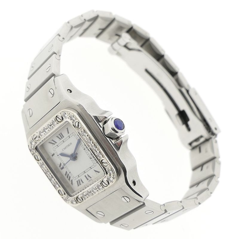 Image 6 of Cartier Santos Galbee; Automatic ladies watch with diamonds