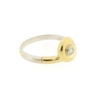 Image 5 of Two-tone gold solitaire ring with 0.05 ct diamond.