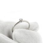 Image 7 of White gold solitaire ring with diamond | 0.08 ct.