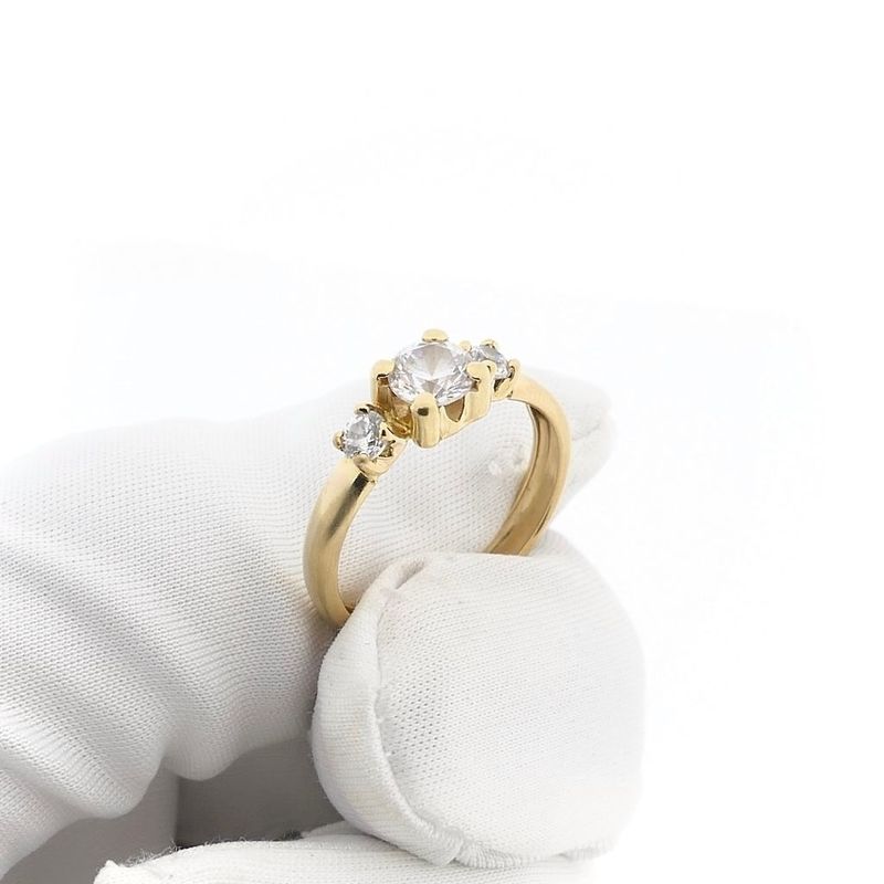 Image 9 of Vintage gold engagement ring with zirconia