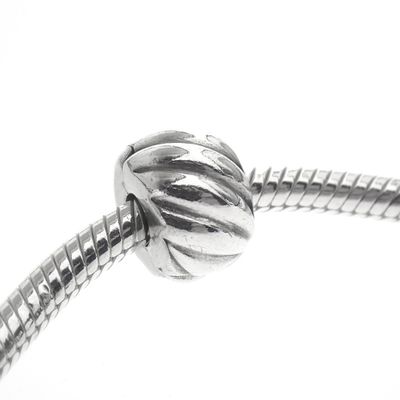 Image 2 of Pandora clip charm; Silver; Polished Feathered