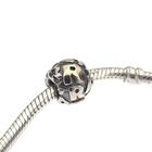 Image 2 of Pandora charm; Silver with gold; Letter R