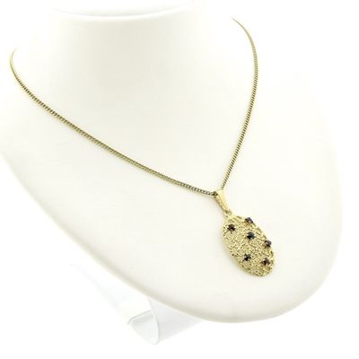 Image 2 of Vintage gold pendant with garnet