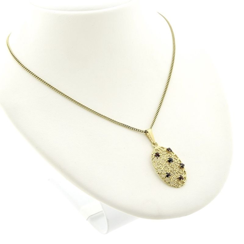 Image 2 of Vintage gold pendant with garnet