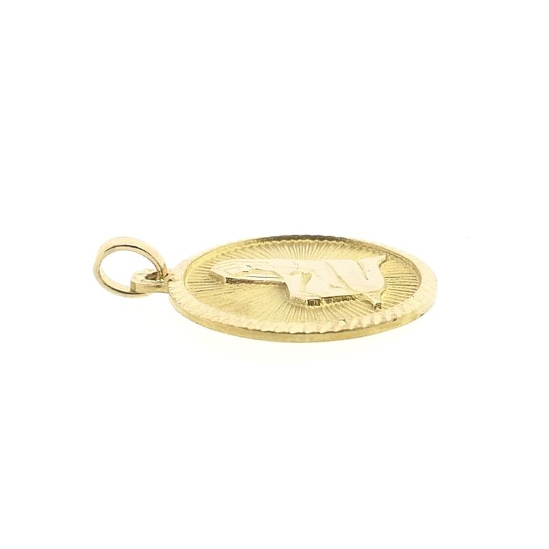 Image 4 of Gold zodiac sign pendant; Virgo