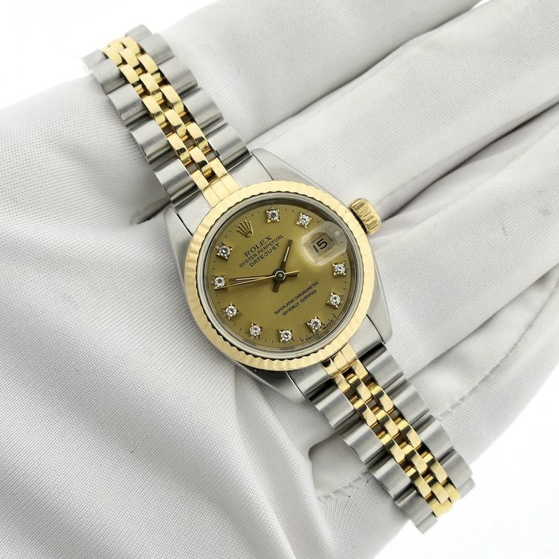 Image 10 of Rolex Lady-Datejust 26mm 69173; 18k. Vintage 18k. gold/steel women's watch