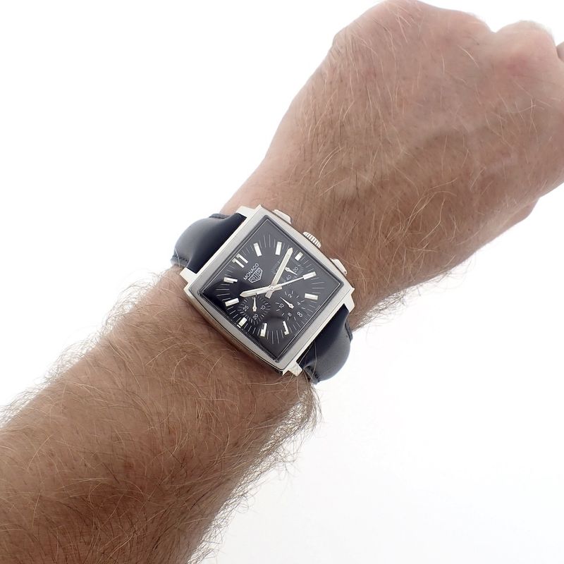 Image 11 of Heuer Monaco; Chronograph men's watch