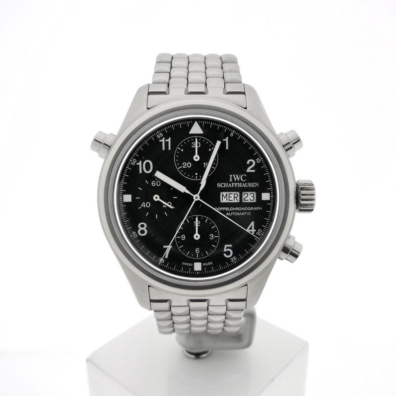 Image 6 of IWC Flieger 'Doppelchronograph' IW371319; Automatic men's watch with rattrapante chronograph