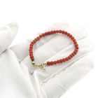 Image 6 of Red coral bead bracelet with gold clasp; Children's bracelet