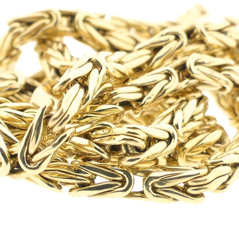 Image 8 of Gold square king link necklace