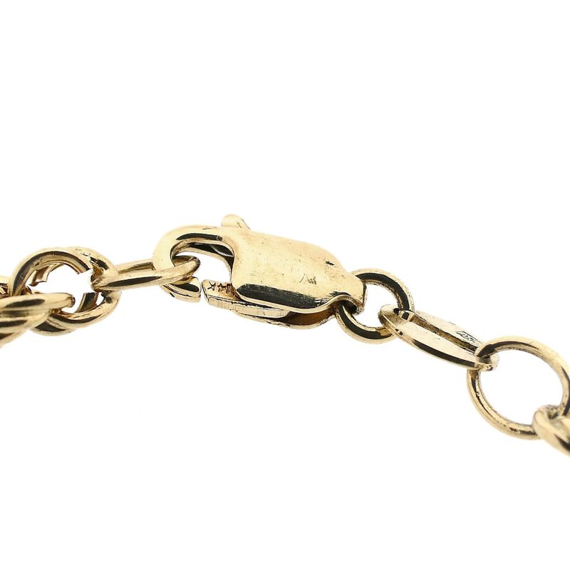 Image 5 of Gold Twisted Link Bracelet; 14 karat; 20.5 cm