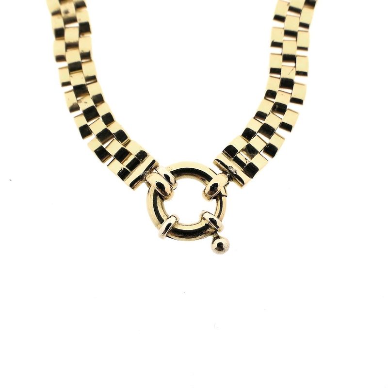Image 8 of Gold panther link necklace