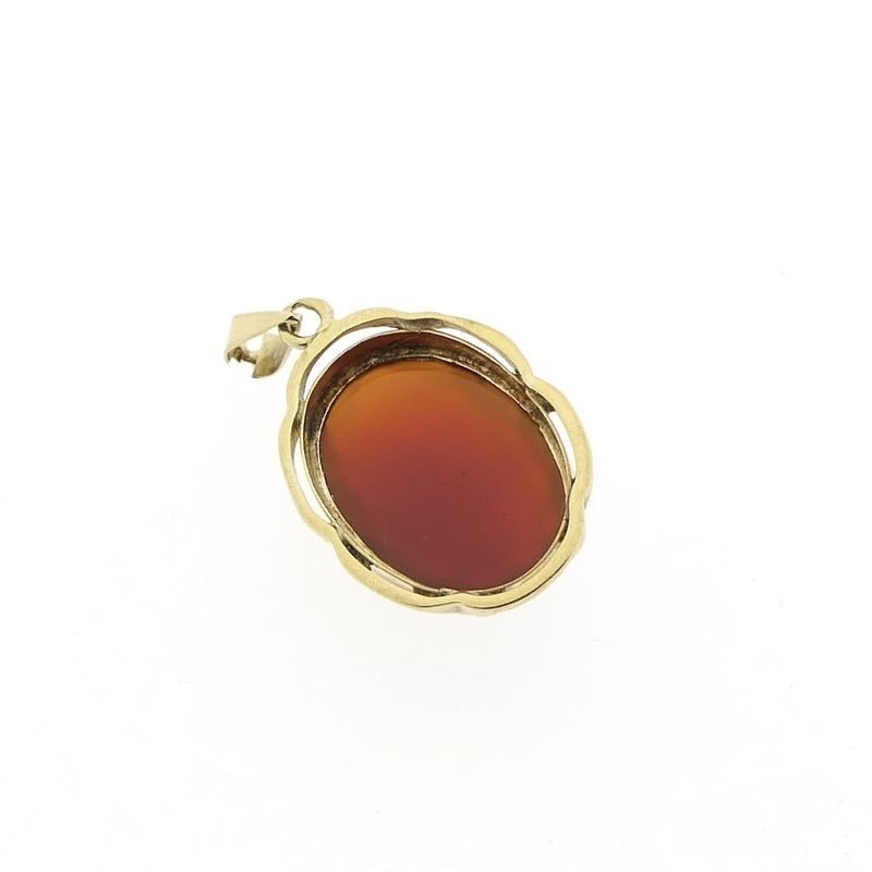 Image 7 of Gold pendant with carnelian