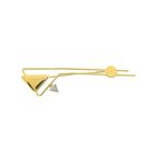 Image 1 of Two-tone gold abstract brooch with diamond; 0.01 ct.