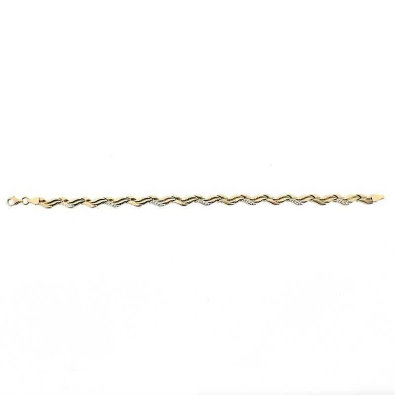 Image 5 of Two-tone gold fantasy link bracelet | 19.5 cm