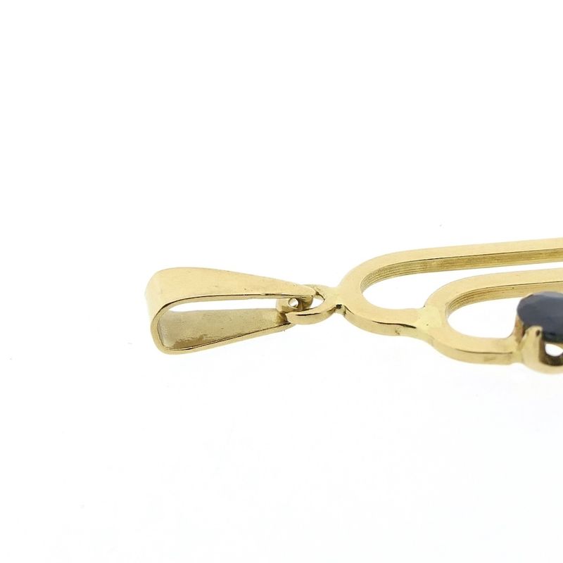 Image 5 of 18 carat gold pendant with sapphire