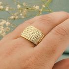 Image 4 of Gold pavé ring with zirconia