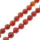 Image 7 of Carnelian bead necklace with gold clasp.