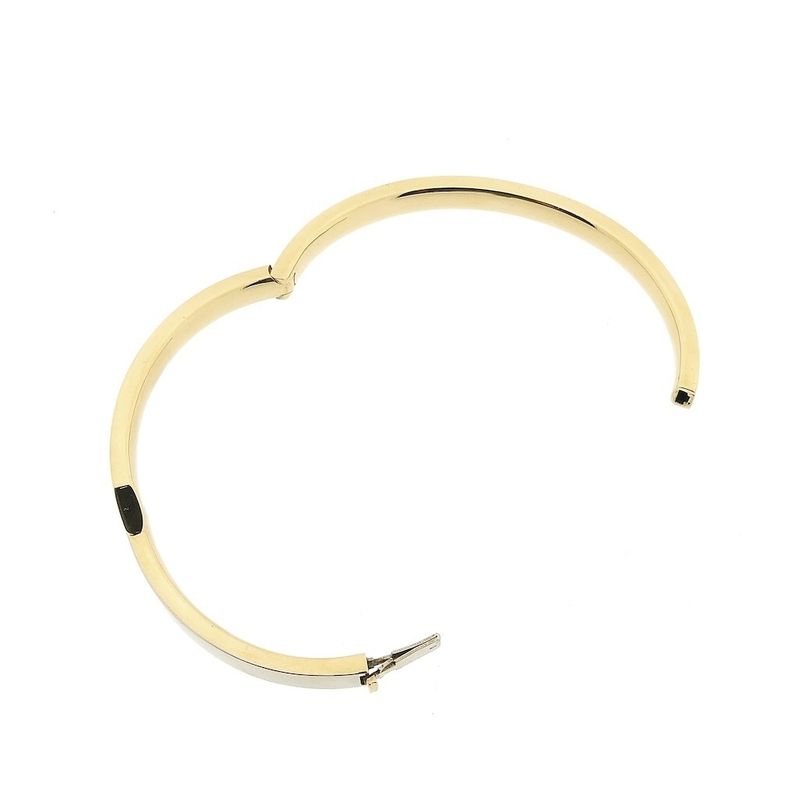 Image 7 of Two-tone gold bangle; Size M