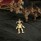 Image 2 of Gold harlequin pendant with diamond | 0.005 ct.