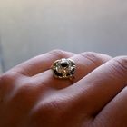 Image 7 of Gold Ring with Sapphire & Diamond; 0.02 ct; 14K; Size 17.5