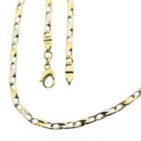 Two-tone gold infinity link chain
