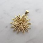 Image 7 of Vintage gold flower pendant with filigree technique