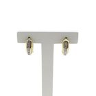 Image 1 of Two-tone gold earrings with zirconia | Ø 16.5 mm