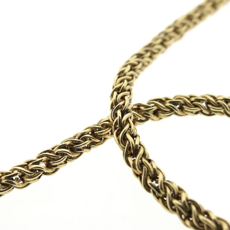 Image 8 of Gold necklace with pearl and Imperial jade | 42 cm