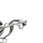 Image 5 of White gold Art Nouveau brooch set with pearl and diamond; 0.27 ct.