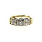 Image 3 of Gold Art Deco ring with diamond | 0.18 ct.