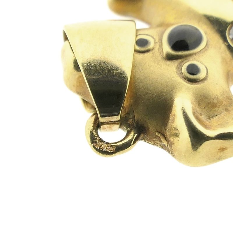 Image 6 of Gold pendant of a koala with enamel and zirconia
