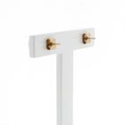 Image 3 of Rose gold stud earrings | Round button