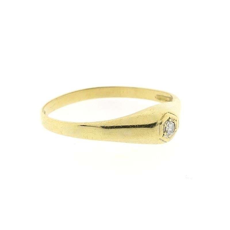 Image 3 of Gold ring with diamond 0.03 ct.