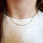 Image 9 of Gold thin gourmet link chain