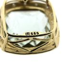 Image 6 of Vintage gold pendant with prasiolite and diamonds; 0.08 ct.