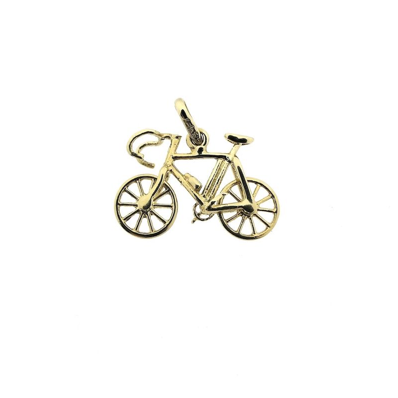 Image 1 of Gold pendant of a racing bicycle