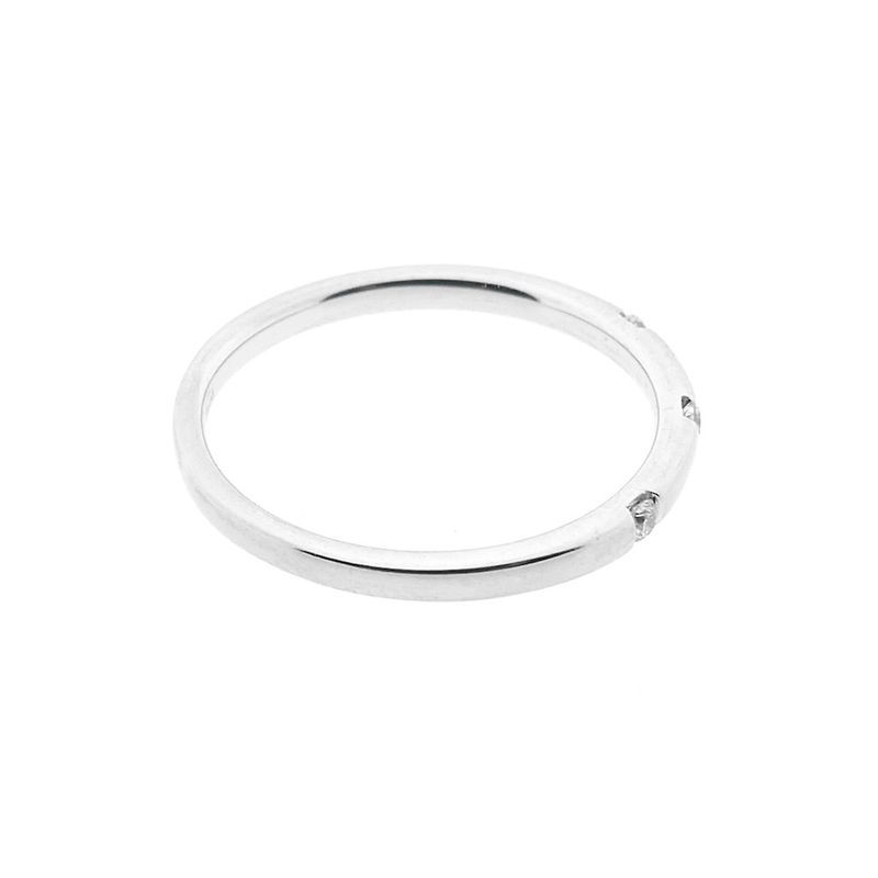 Image 6 of White gold sliding ring with diamond | 0.045 ct.