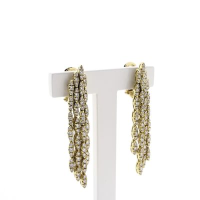 Image 2 of Gold earrings with diamonds; 2.70 ct.