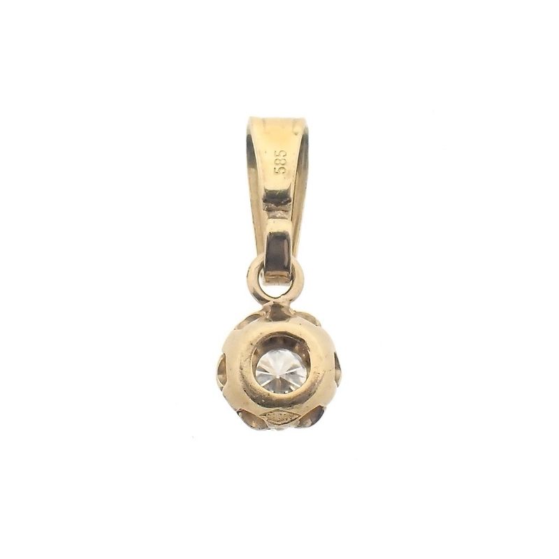 Image 7 of Gold pendant with diamond | 0.15 ct.