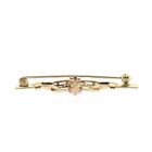 Afbeelding 4 van Gouden Claddagh broche met roze zirconia