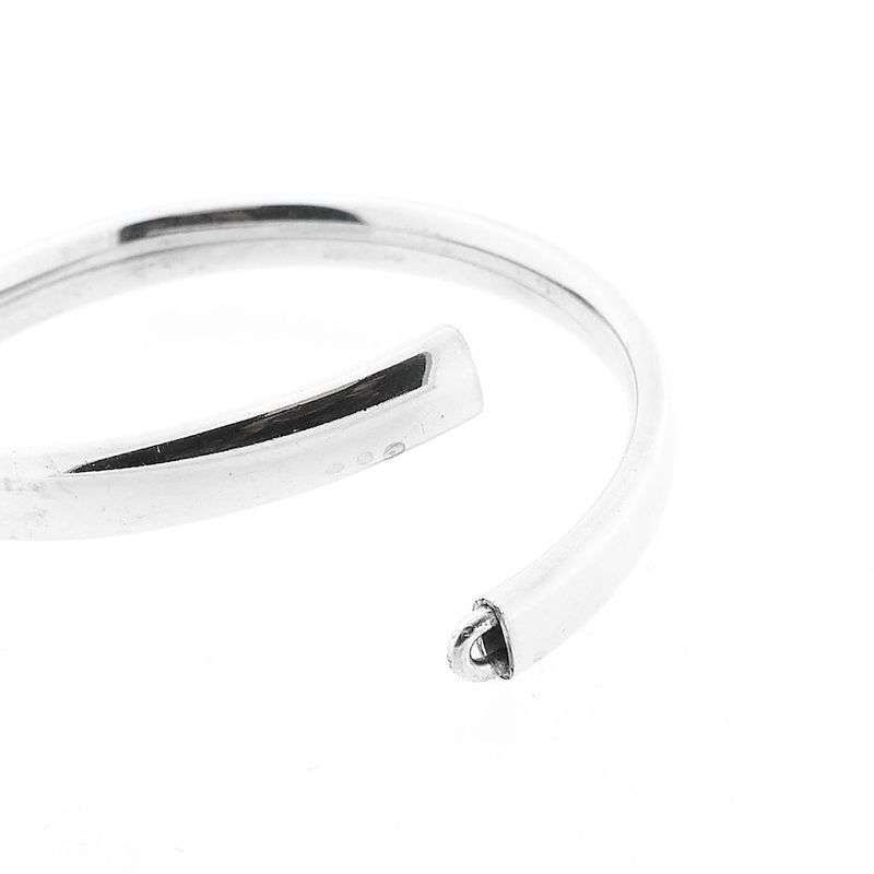 Image 5 of Silver Slave Bracelet with Pattern; Size S/M