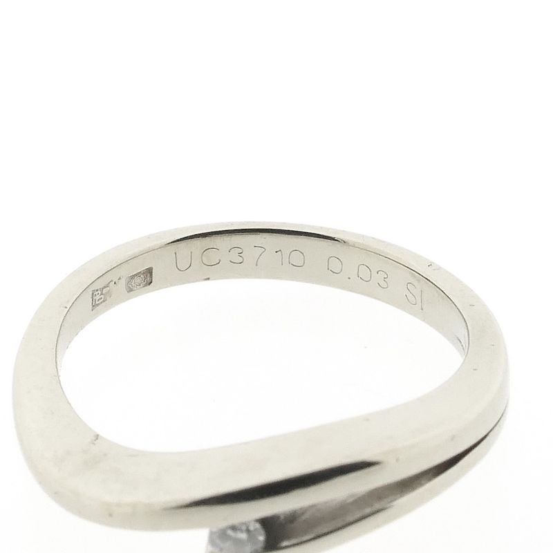 Image 6 of White gold solitaire ring with diamond | 0.03 ct.