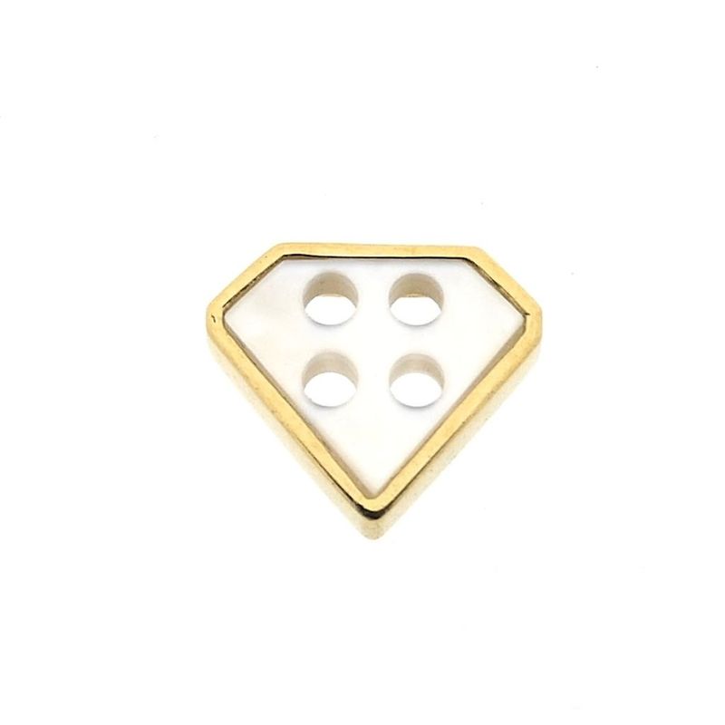 Image 4 of Gold button with mother of pearl