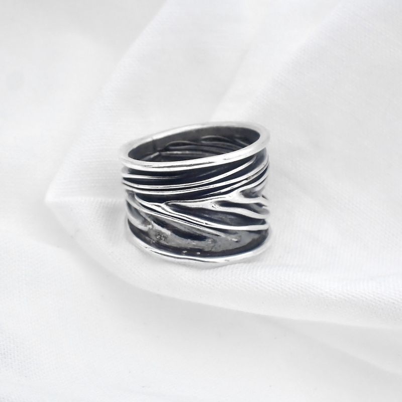 Image 7 of Silver fantasy ring patinated