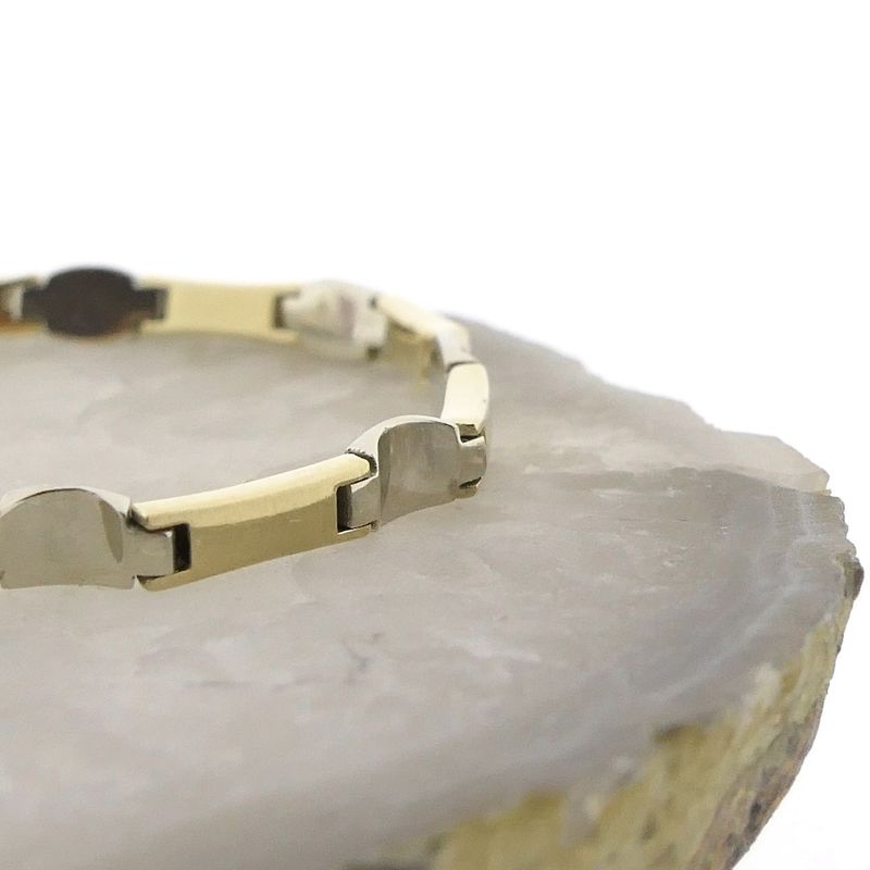 Image 2 of Two-tone gold fantasy link bracelet