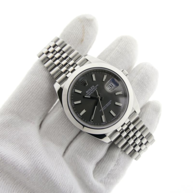 Image 11 of Rolex Datejust 41mm 'Rhodium' 126300; Automatic men's watch