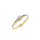 Image 1 of Gold solitaire ring with diamond; 0.03 ct.