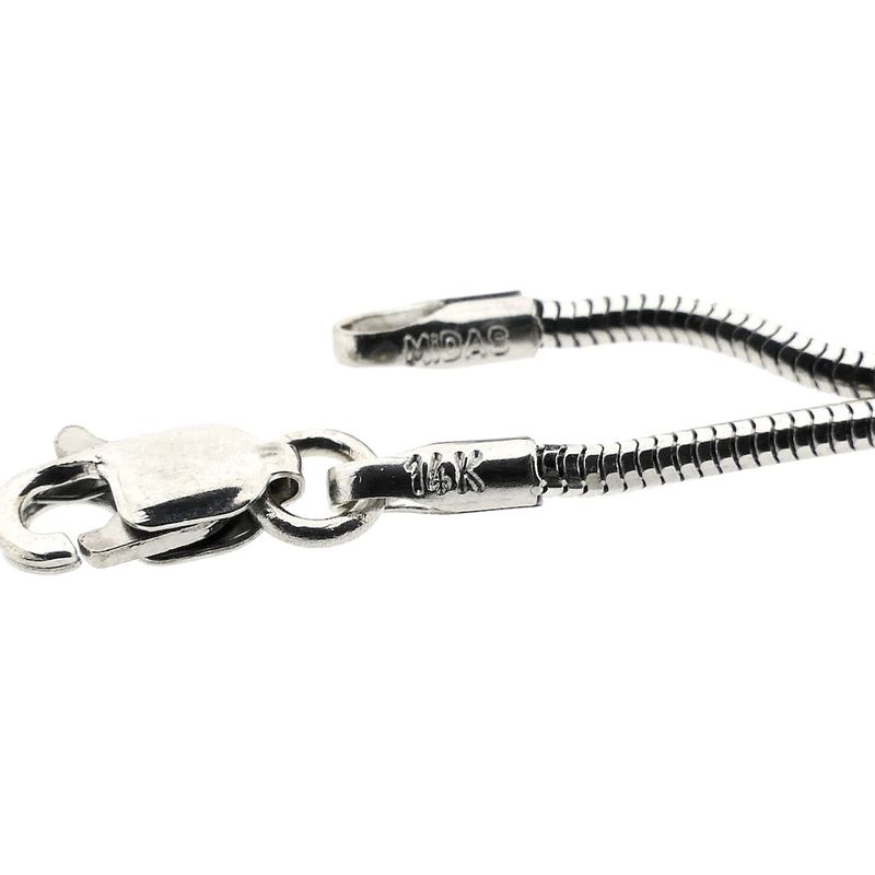 Image 2 of White gold snake link chain